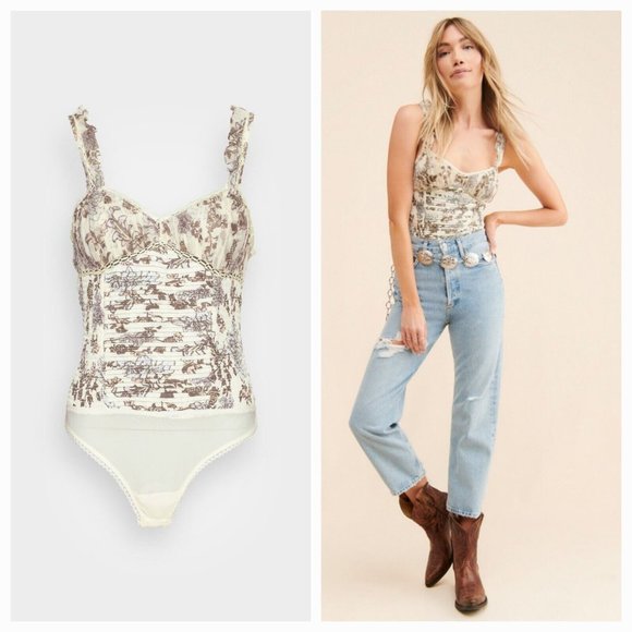 Free People Tops - Intimately Free People Weekend Plans Romantic Floral Bodysuit Womens xs